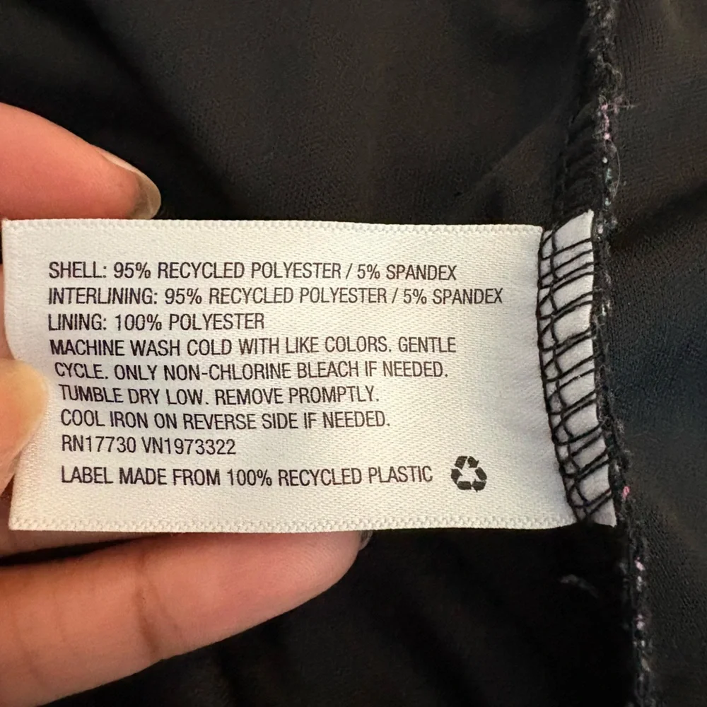 Wild Fable Womens Mesh Side Ruched Mini Skirt Large Black Tropical Leaf Print - Picture 12 of 16